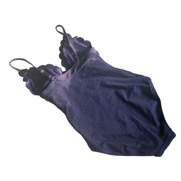 Kate Spade Maillot Navy Scallop One Piece Swim XS - Picture 3 of 8